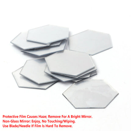 12 Pcs Acrylic Mirror Wall Stickers Hexagonal Self Adhesive Home Decor