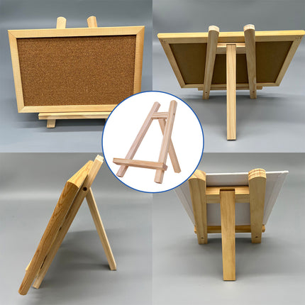 6pcs Tabletop Display Stand A-Frame Artist Easel Beechwood Tripod Wood Holder