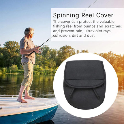 Fishing Reel Protective Cover Neoprene Wrap Case for Spinning Baitcasting Reels