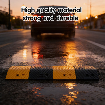 Rubber Speed Bump Car Parking Speed Bumper Heavy Duty Wear-Resistance Durable