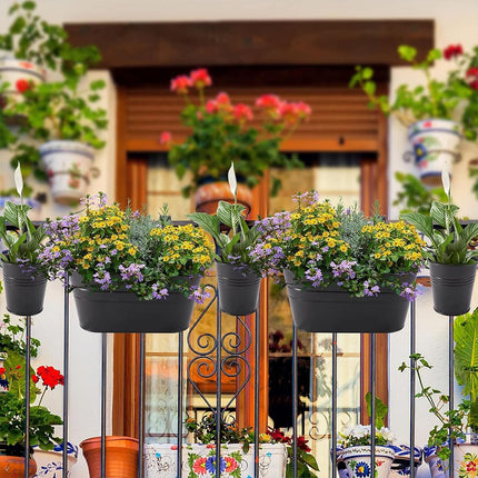 Hanging Planters for Indoor Outdoor Double Hook Wall Bracket Flower Pots Metal
