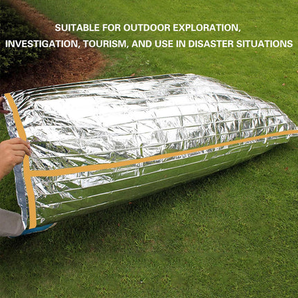 2PCS Outdoor Emergency Survival Sleeping Bag Blanket Keep Warm Reflection