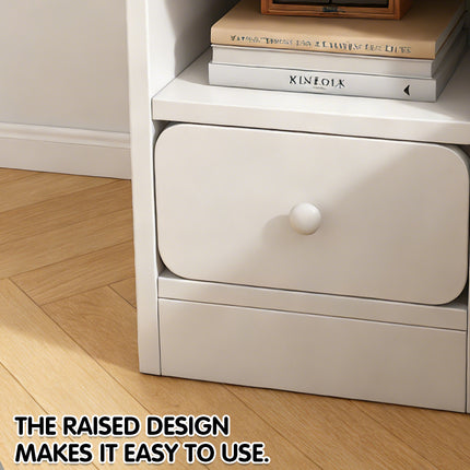 Ultra Narrow Bedside Table Storage Cabinet 30x30x50cm Bedroom Nightstand Drawer