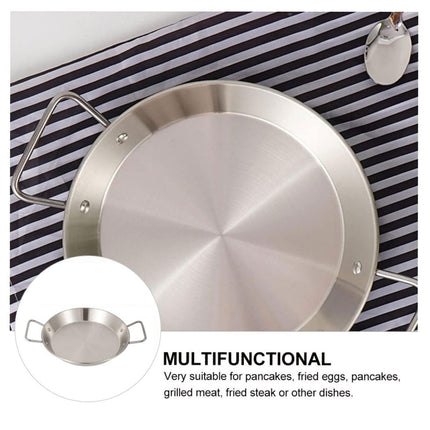 Nonstick Frying Pan Stainless Steel Fry Skillet Safe Camping Binaural Saucepan