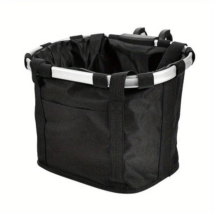 Bicycle Basket Bag Folding Handlebar Storage Carrier Detachable Bike Basket