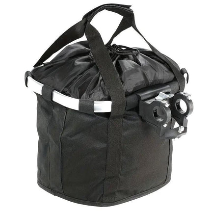 Bicycle Basket Bag Folding Handlebar Storage Carrier Detachable Bike Basket