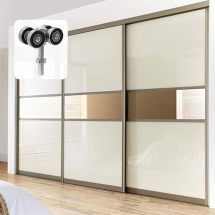 C50 Heavy Duty Sliding Door Roller Track Rail Pulley Bearing Steel Hanger Wheel