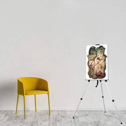 4 Section Aluminum Alloy POP Stand Portable Telescopic Easel Advertising Shelf