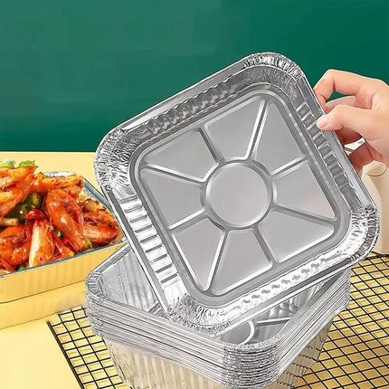 20pcs Aluminium Foil Tray Container BBQ Oven Baking Roasting Tray Takeaway