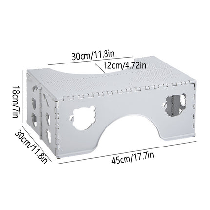 Toilet Footstool Folding Bathroom Step Stool Squat Aid Seat Rest For Daily Use