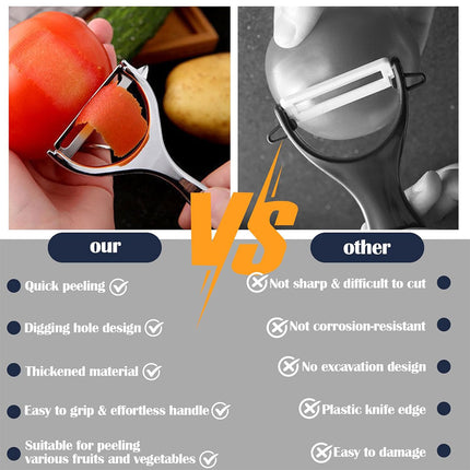 2PCS Stainless Steel Peeler Knife for Fruit Vegetable Peeling Kitchen Tools