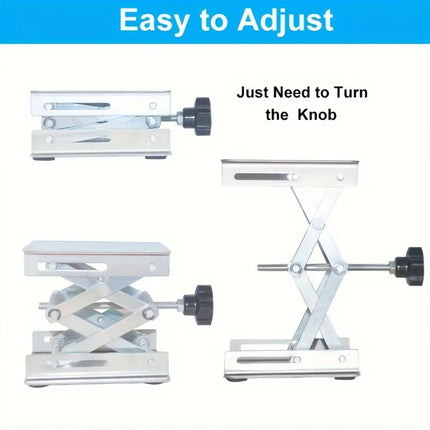 Lifting Platform Stainless Steel Manual Control Stand 10x10CM Adjustable Tool