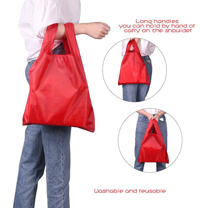 2pcs Foldable Portable Shopping Bags Reusable Eco-Friendly Washable Storage Bags