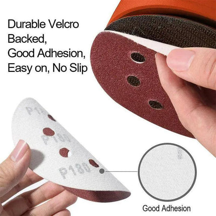 125x 125mm 5" Sanding Discs 60 80 100 120 240 Grit Orbital Sander Pads Sandpaper - Aimall