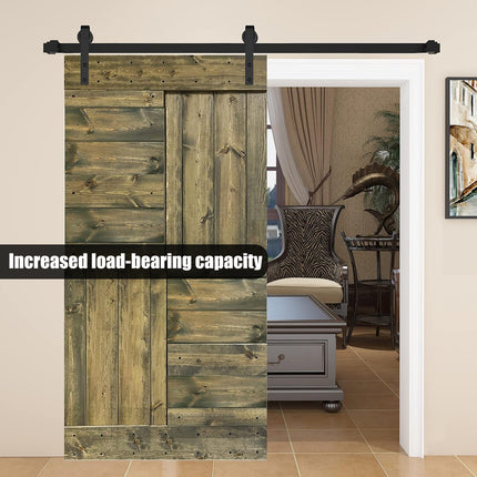 Sliding Door Track Kit with Carbon Steel Rail and Nylon Pulleys