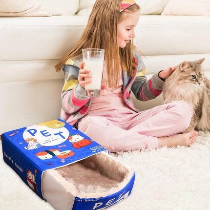 Rectangular Cookie Box Pet Bed for Cats Dogs Cat Bed Kitten Puppy Soft Pet House