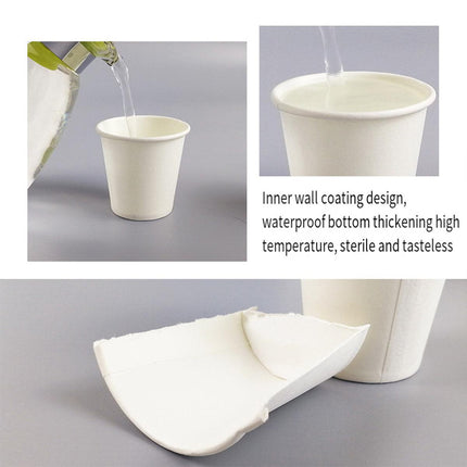 Small Paper Tasting Cups 100pcs White 30ml Disposable Sampling Drink Cups