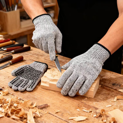 2Pairs Cut-Resistant Gloves Anti-Slip Abrasion Resistant Garden Woodworking