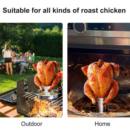 Stainless Steel Chicken Grill Outdoor BBQ Roaster Rack Portable Multi Functional