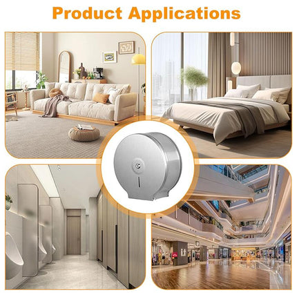 Stainless Steel Toilet Paper Box Large Roll Dispenser Waterproof Tissue Holder