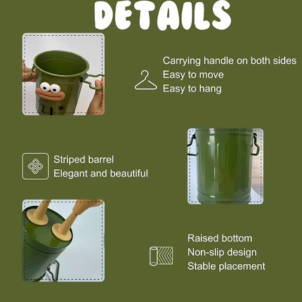 Cartoon Character Pen Holder Easy to Use with Handle for Desk Decor and Storage