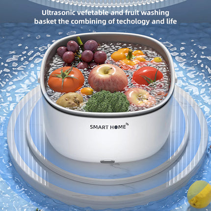 Ultrasonic Fruit and Vegetable Washer Household Cleaning Machine Drain Basket