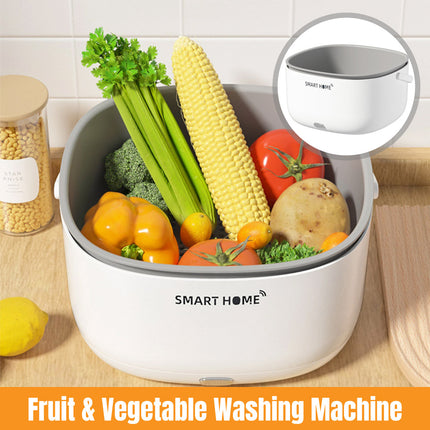 Ultrasonic Fruit and Vegetable Washer Household Cleaning Machine Drain Basket