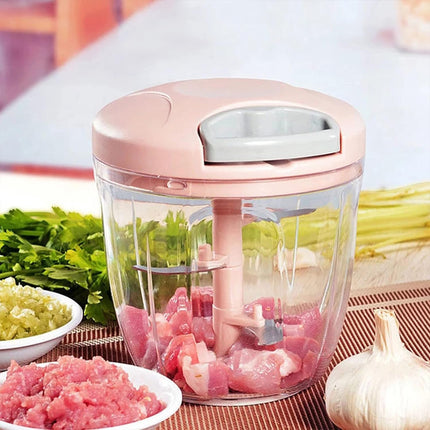 900ml Manual Meat Mincer Garlic Chopper Rotate Garlic Press Crusher Meat Grinder