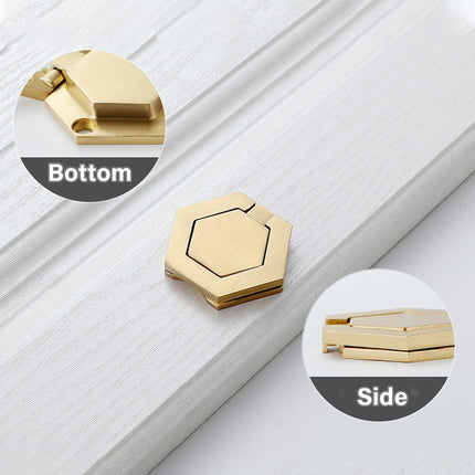 Modern Cabinet Door Handle Single Hole 6 Sided Pull Handle for Drawer Closet