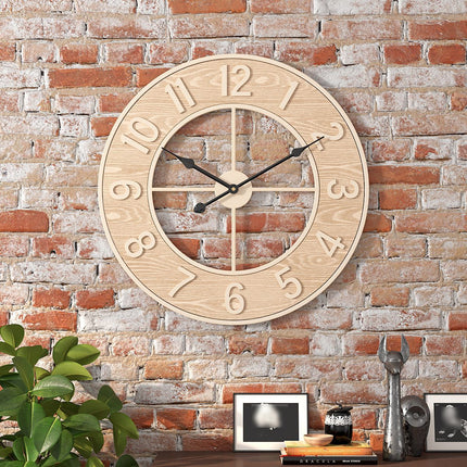 Living Room Wooden Clock Home Silent Clock Wall Mounted For Home Decoration