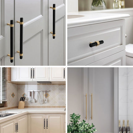 8 Sizes Pure Copper Cabinet Handles Long Drawer Pulls for Wardrobe Door Furniture