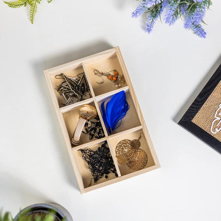 Wooden Jewelry Display Trays 5pcs Bracelet Storage Organizer for Rings Earrings