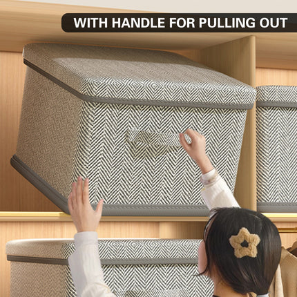 Clothes Storage Box Large Capacity Foldable for Wardrobe Closet Home Storage
