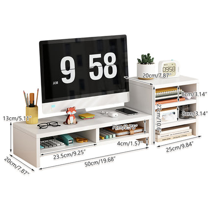 Home Office Computer Monitor Riser Stand Office Desk Storage Shelf Multi Layer