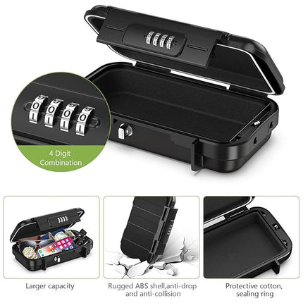 Anti Theft Beach Box Waterproof Portable Lock Storage Handheld Phone Organizer
