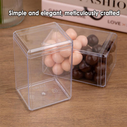 20pcs Transparent Biscuit Box Plastic Cake Box Pastry Dessert Storage Container