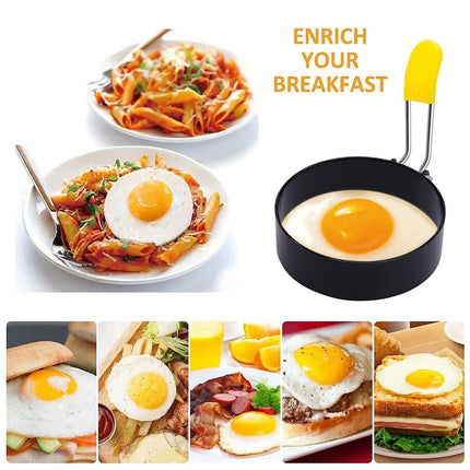 Egg Ring Moulds 2pcs Round Omelette Cooking Rings Non Stick for Frying Pan Use