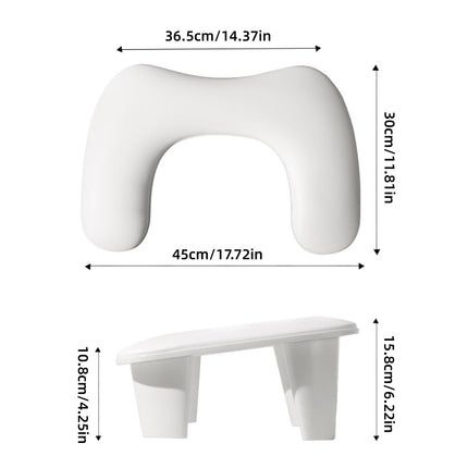 Manicure Hand Rest PU Leather Nail Arm Cushion Portable Tilting Detachable Pad