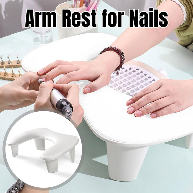 Manicure Hand Rest PU Leather Nail Arm Cushion Portable Tilting Detachable Pad