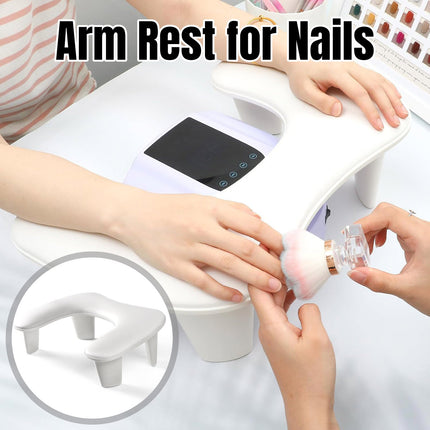 Manicure Hand Rest PU Leather Nail Arm Cushion Portable Tilting Detachable Pad