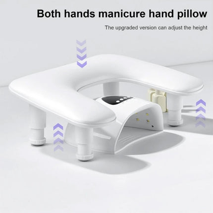Manicure Hand Rest PU Leather Nail Arm Cushion Portable Tilting Detachable Pad