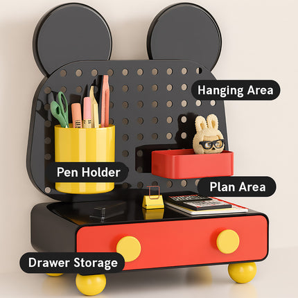 Cartoon Desktop Drawer Organizer Multiple Storage Spaces for Office Home Desktop