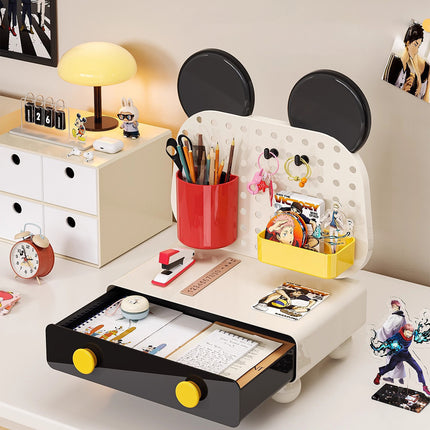 Cartoon Desktop Drawer Organizer Multiple Storage Spaces for Office Home Desktop