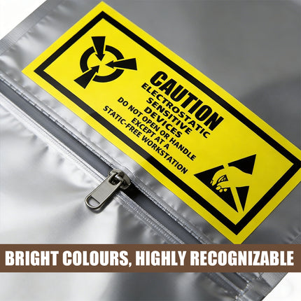 Anti Static Warning Sticker Label Easy to Use Eye-Catching for PC Electronics