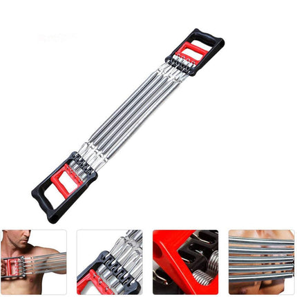 Mens Chest Expander Resistance Bands Pedal Puller Home Gym Workout Equipment