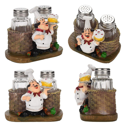 Chef Pepper Bottle Resin Handicraft Ornament Kitchen Decor Miniature Figurine