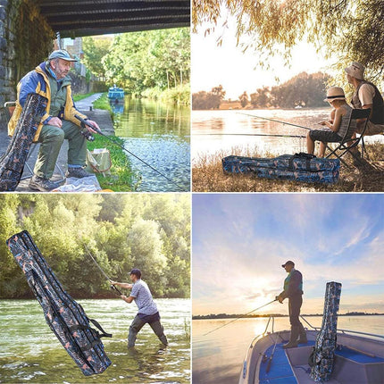 130cm Big Belly Fishing Tackle Bag Rod Storage Carry Case Outdoor Fishing Bag