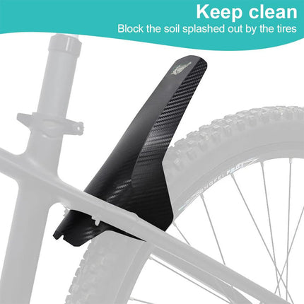 Mountain Bike Mudguard PP5 Carbon Weave Front Rear Wheel 15.6 x 27.2cm
