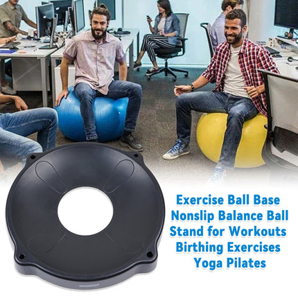 Yoga Ball Stabilizing Base Non Slip Fitness Accessory for Yoga Pilates Exercise