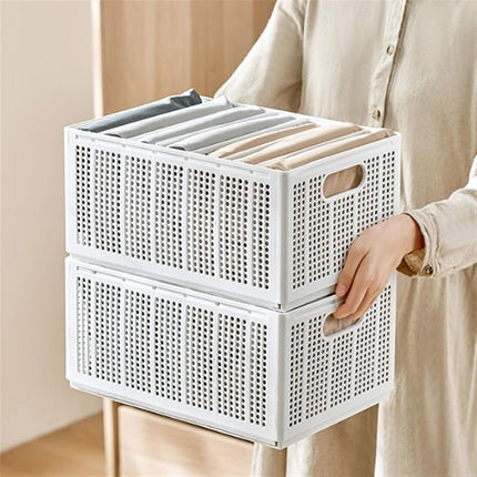 Wardrobe Storage Basket Set Multi-Size Compartment Boxes for Clothes Storage